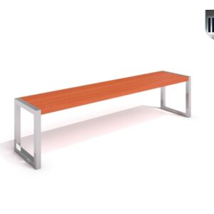 Parkbänk rostfritt stål 06