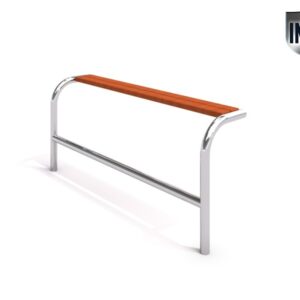 Parkbänk 21 rostfritt stål utan ryggstöd DECO