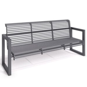 Parkbänk stål 28
