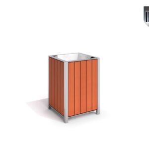 Papperskorg rostfritt stål 02