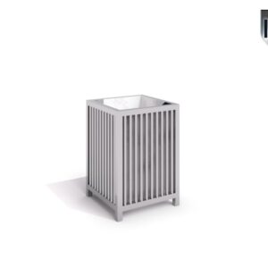 Papperskorg rostfritt stål 04