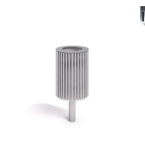 Papperskorg rostfritt stål 05