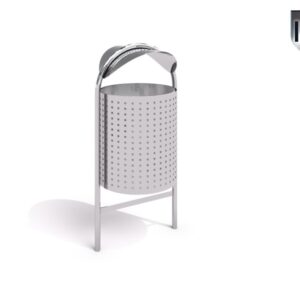 Papperskorg rostfritt stål 06