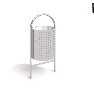 Papperskorg rostfritt stål 07