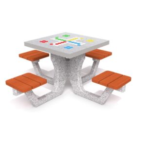 Utemöbel Betongbord för ludospel 01