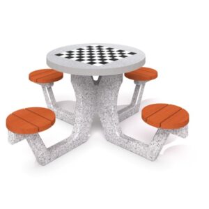 Utemöbel Betongbord för schack - dam 03