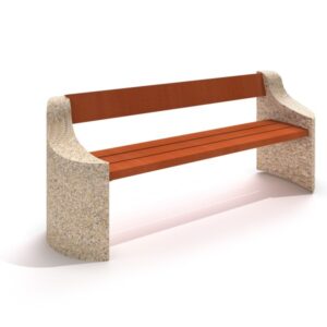 Parkbänk betong 05