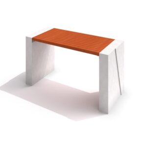 Parkbänk Betongbord 01 vit DECO