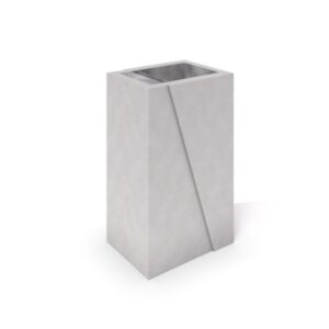 Papperskorg DECO vit betong 01