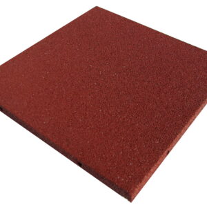 Stötdämpande gummiplatta 500 x 500 mm 30 mm röd/svart (m2)