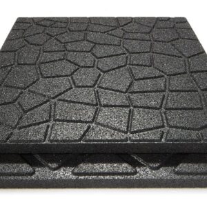 Mönstrad gummiplatta röd/svart 48 mm (m2)