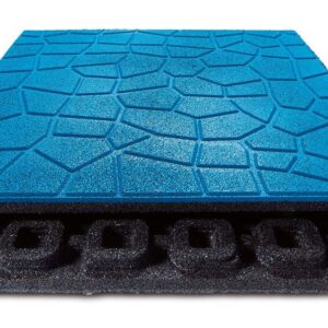 Mönstrad gummiplatta grön/blå/grå 48 mm (m2)