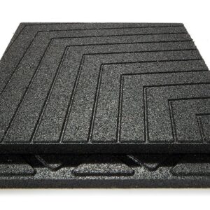 Mönstrad gummiplatta röd/svart 90 mm (m2)