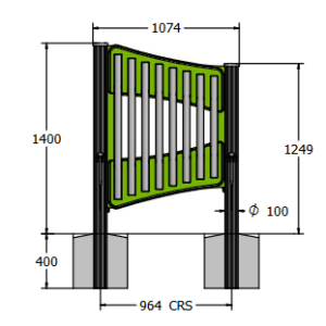 Outdoor learning and music games Tall Chimes with Alu Posts