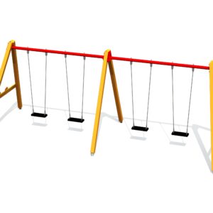 Gungställning Fågelunge 4 platser, stålfästen (utan säten och beslag)