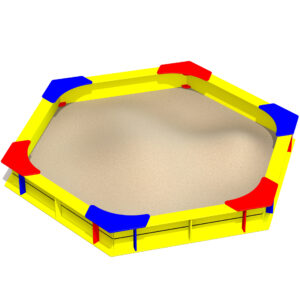 Sandlåda sexkantig (plast)