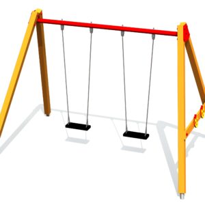 Gungställning Fågelungen 2 platser, stålfästen (utan säten och beslag)