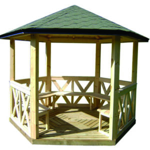 Paviljong Olivia 9,5 m2 Sexkant