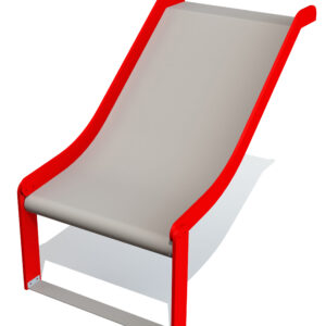 Lekställning Stainless steel slide: height 0,95m (wide)