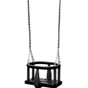 Gungsits Babygunga med 2 kedjor, 2 fästen (svart)