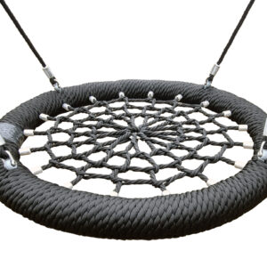 Gungsits Fågelbo d.1,2m med säkerhetskedjor (svart)