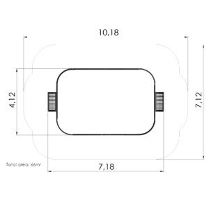 Multiarena 6 x 4 m målad