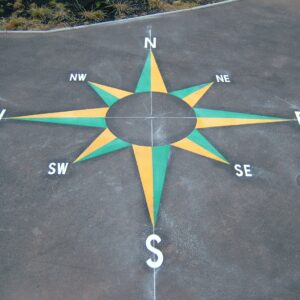 Decomark Asfaltspel Kompass