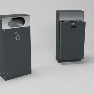 Papperskorg Oasen 70 L stål