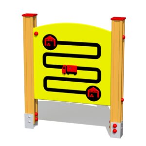 Lekpanel Aktivitetsvägg Kurirspel