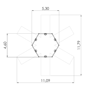 Gungställning Cirkelsving Halm 6 platser (med sittplatser)