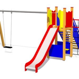 Lekställning with climbing frame and swing HARRIET