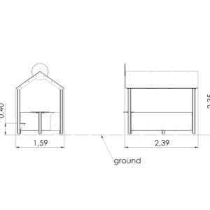 Lekhus BUFFET 2, without floor