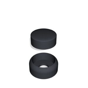 Covered end flat black