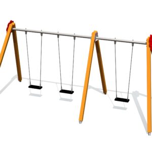 Gungställning BELL-FLOWER 3 ställen (1+2), stålfästen (utan säten och beslag)