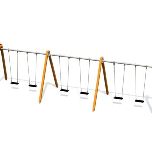 Gungställning bell-flower 6 ställen, stålfästen (utan säten och beslag)