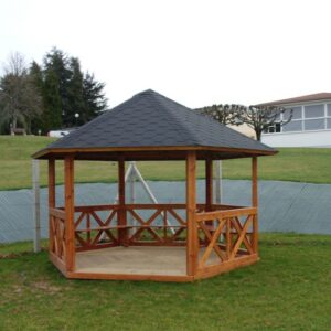 Paviljong Alva 9,5 m2 Sexkant Målad