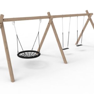 Gungställningar Morven, fågelbo + 2 säkerhetssäten