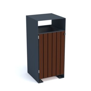 Papperskorg Cirkeln 70 L trä/stål