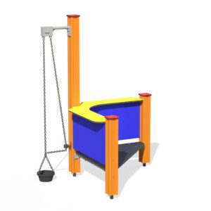 Lekställning Sandlådelek med plattform