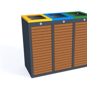 Källsorteringskärl Kronan 3x80 L