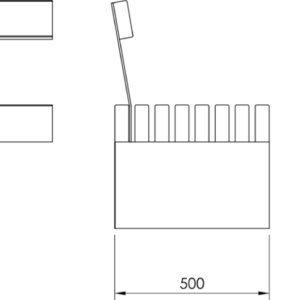 Parkbänk Salmistu med ryggstöd 2.0
