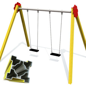 Gunga BELL-FLOWER 2 places, h 2,3m (without seats and fittings)