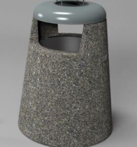 Betongpapperskorg Glimra 30 L med askkopp