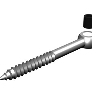 Eyebolt in stainless steel with bushing, 100mm