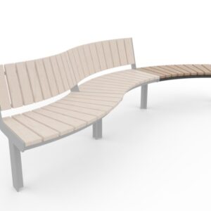 Parkbänk KADRIORG böjd (1,25 m)