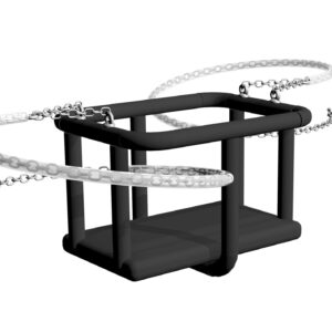 Cradle seat Black, with black cover and stainless chain