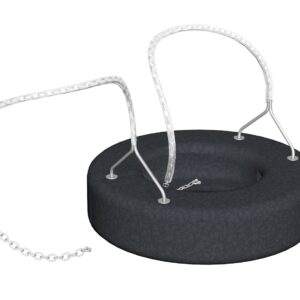 Tyre swing with 180 cm stainles steel chain