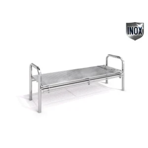 Parkbänk rostfritt stål 17