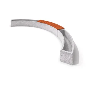 Blomlåda betong med bänk 05