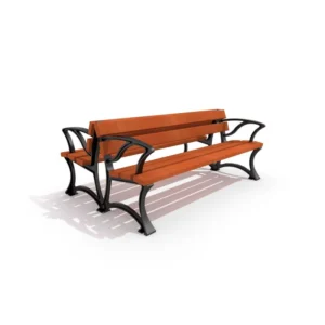 Parkbänk gjutjärn 02